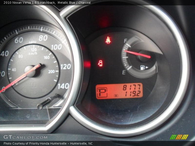 Metallic Blue / Charcoal 2010 Nissan Versa 1.8 S Hatchback