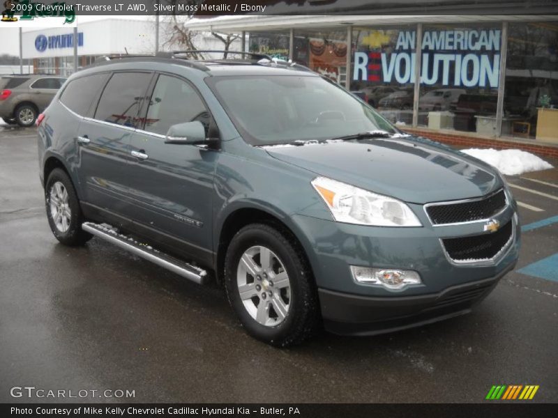 Silver Moss Metallic / Ebony 2009 Chevrolet Traverse LT AWD
