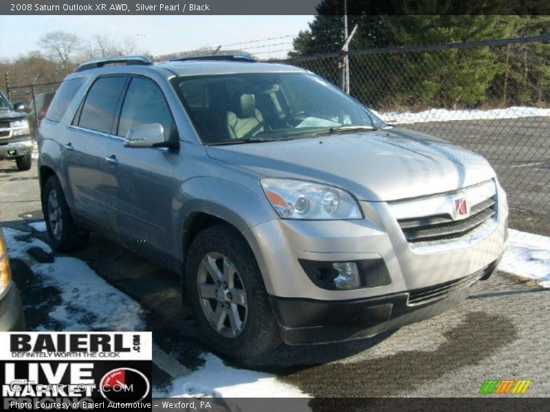 Silver Pearl / Black 2008 Saturn Outlook XR AWD
