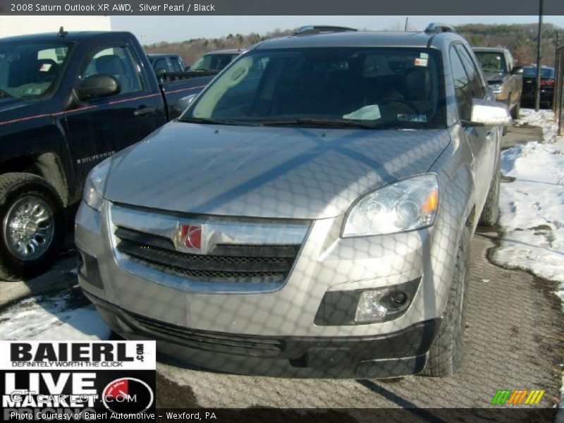 Silver Pearl / Black 2008 Saturn Outlook XR AWD