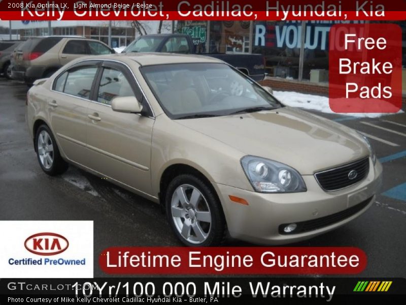 Light Almond Beige / Beige 2008 Kia Optima LX