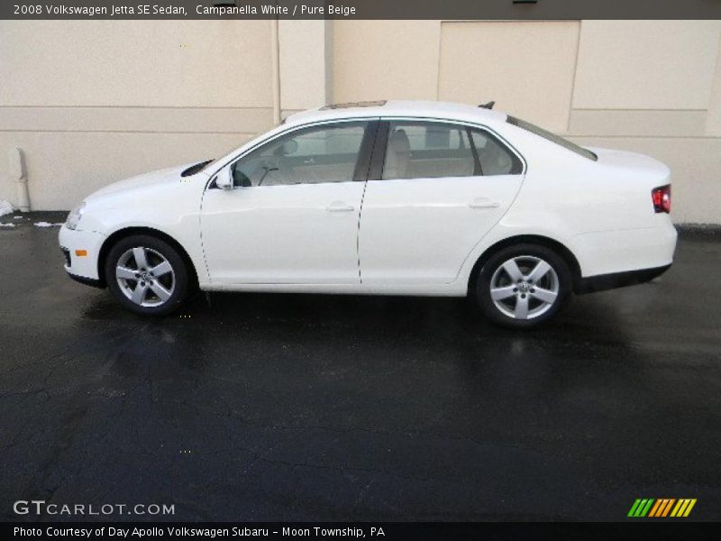Campanella White / Pure Beige 2008 Volkswagen Jetta SE Sedan