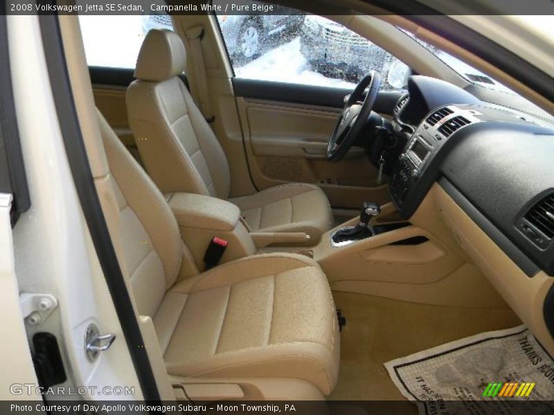 Campanella White / Pure Beige 2008 Volkswagen Jetta SE Sedan