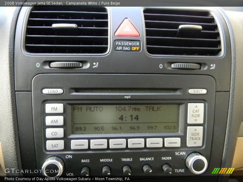 Campanella White / Pure Beige 2008 Volkswagen Jetta SE Sedan