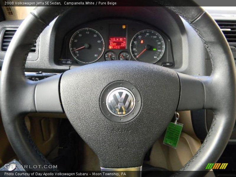 Campanella White / Pure Beige 2008 Volkswagen Jetta SE Sedan