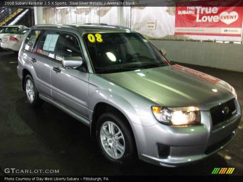 Steel Silver Metallic / Anthracite Black 2008 Subaru Forester 2.5 X Sports