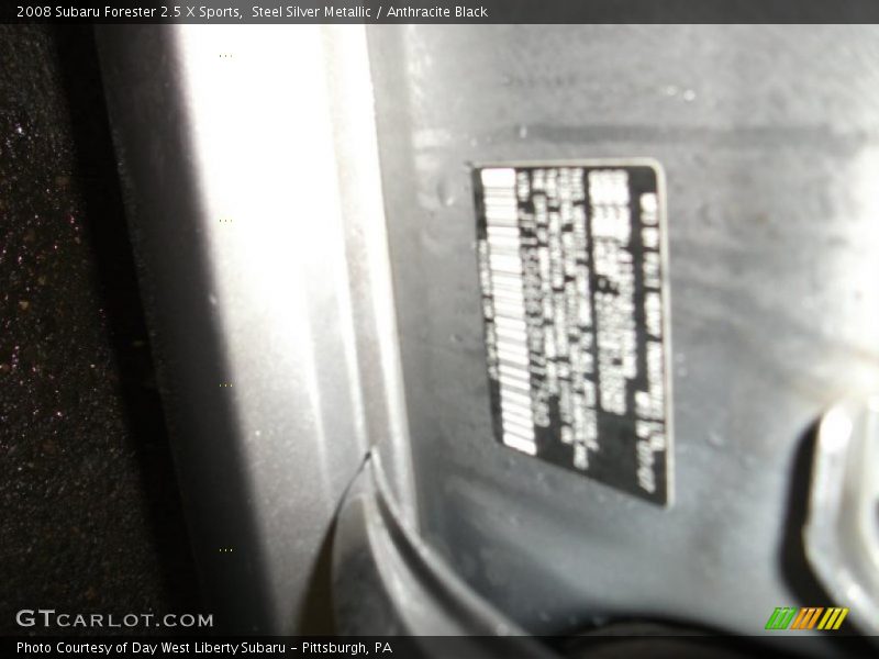 Steel Silver Metallic / Anthracite Black 2008 Subaru Forester 2.5 X Sports