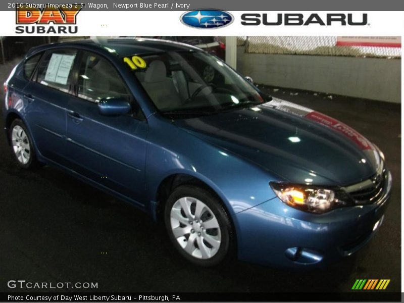 Newport Blue Pearl / Ivory 2010 Subaru Impreza 2.5i Wagon