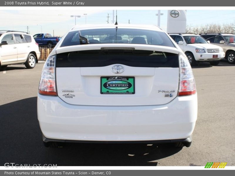 Super White / Gray 2008 Toyota Prius Hybrid