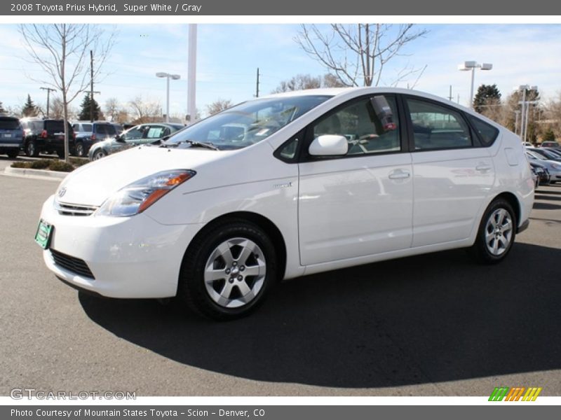 Super White / Gray 2008 Toyota Prius Hybrid