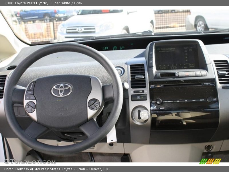 Super White / Gray 2008 Toyota Prius Hybrid