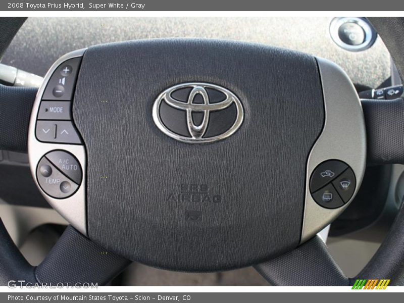 Super White / Gray 2008 Toyota Prius Hybrid