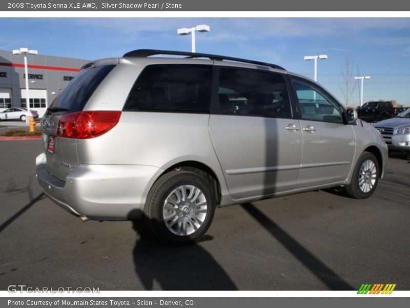 Silver Shadow Pearl / Stone 2008 Toyota Sienna XLE AWD