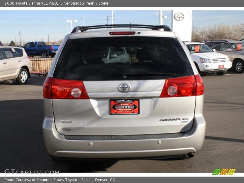 Silver Shadow Pearl / Stone 2008 Toyota Sienna XLE AWD
