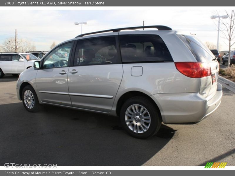 Silver Shadow Pearl / Stone 2008 Toyota Sienna XLE AWD