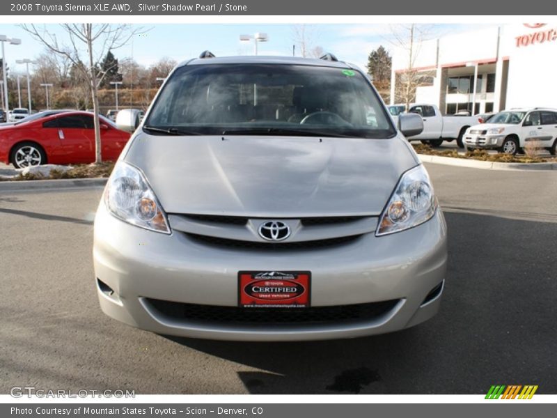 Silver Shadow Pearl / Stone 2008 Toyota Sienna XLE AWD