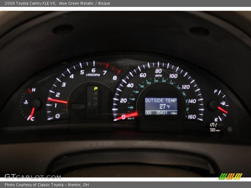 Aloe Green Metallic / Bisque 2009 Toyota Camry XLE V6