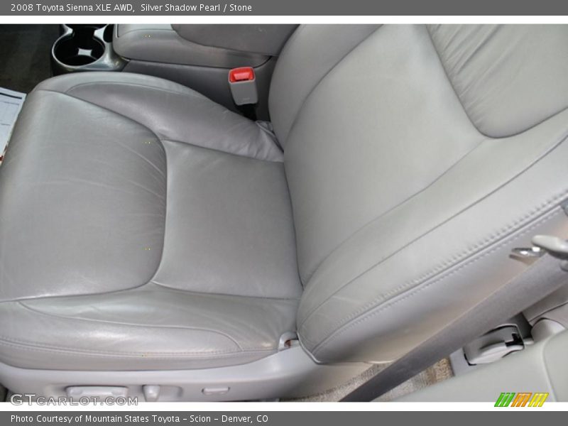 Silver Shadow Pearl / Stone 2008 Toyota Sienna XLE AWD