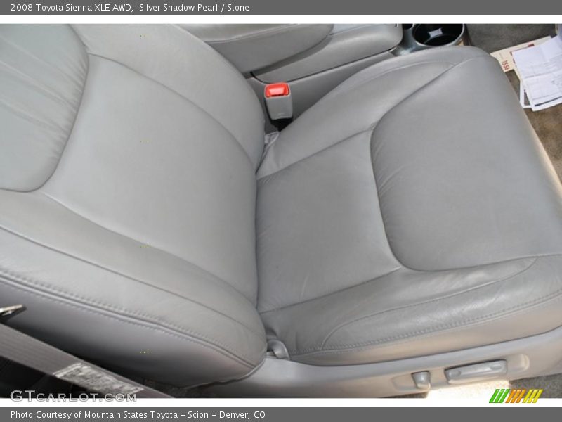 Silver Shadow Pearl / Stone 2008 Toyota Sienna XLE AWD