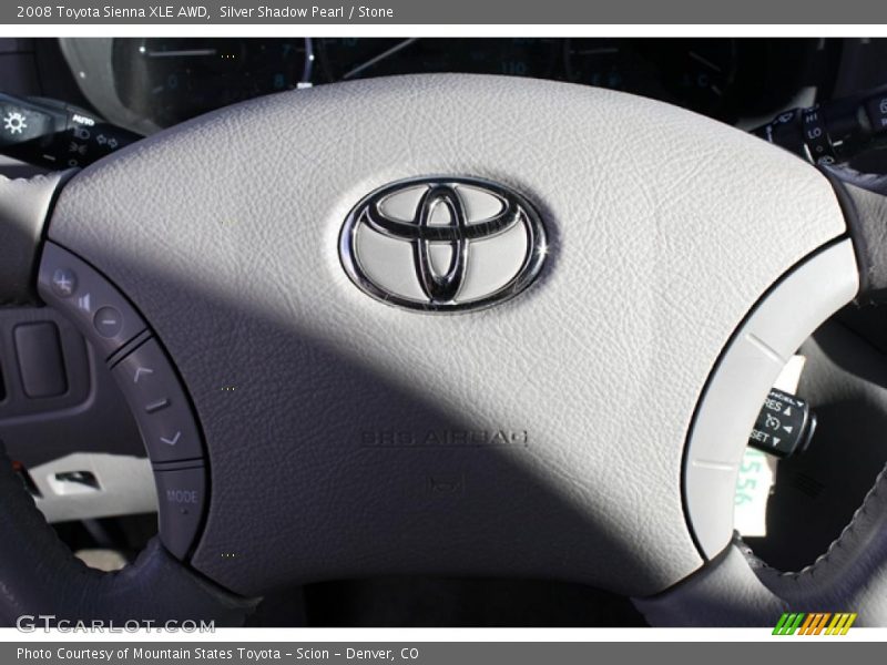 Silver Shadow Pearl / Stone 2008 Toyota Sienna XLE AWD