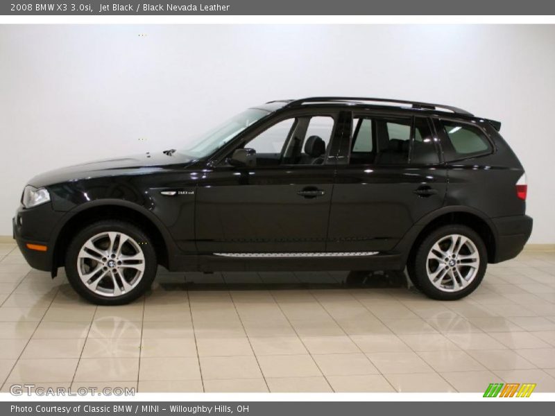 Jet Black / Black Nevada Leather 2008 BMW X3 3.0si