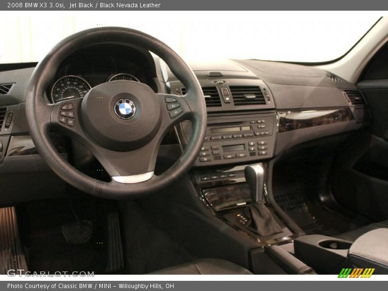 Jet Black / Black Nevada Leather 2008 BMW X3 3.0si