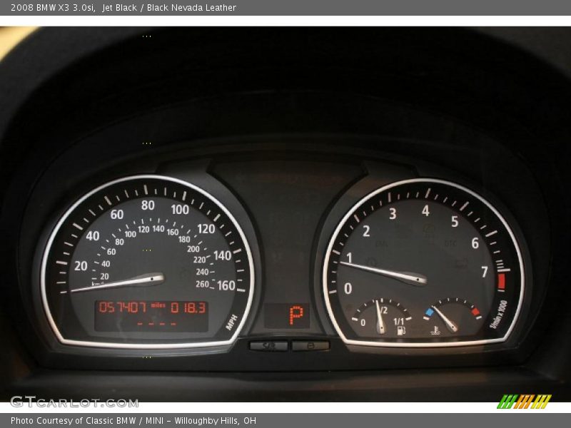 Jet Black / Black Nevada Leather 2008 BMW X3 3.0si