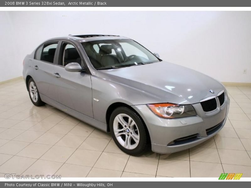 Arctic Metallic / Black 2008 BMW 3 Series 328xi Sedan