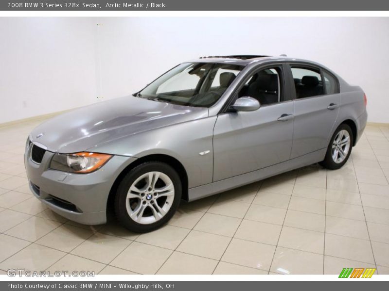 Arctic Metallic / Black 2008 BMW 3 Series 328xi Sedan