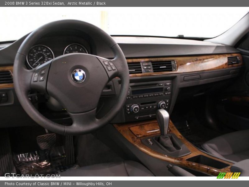 Arctic Metallic / Black 2008 BMW 3 Series 328xi Sedan