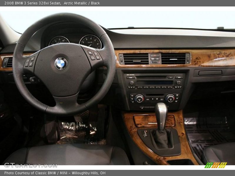 Arctic Metallic / Black 2008 BMW 3 Series 328xi Sedan