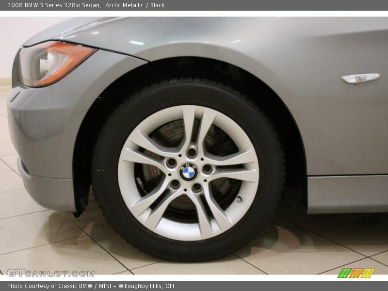 Arctic Metallic / Black 2008 BMW 3 Series 328xi Sedan