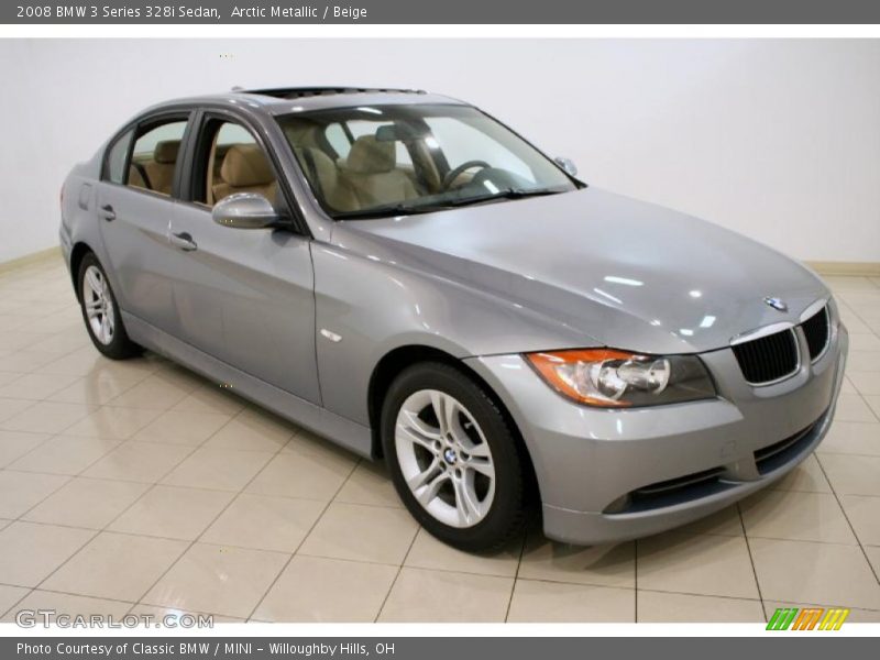 Arctic Metallic / Beige 2008 BMW 3 Series 328i Sedan