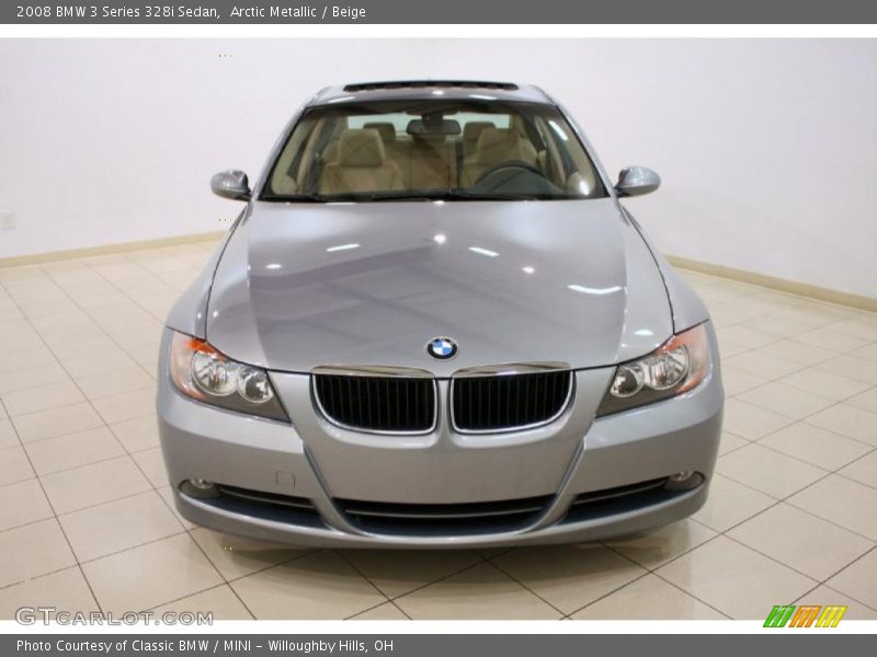 Arctic Metallic / Beige 2008 BMW 3 Series 328i Sedan