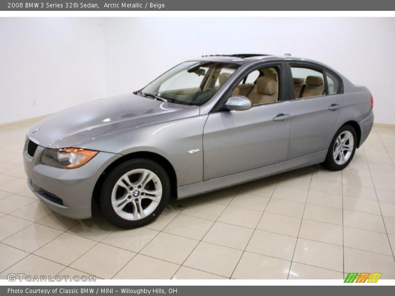 Arctic Metallic / Beige 2008 BMW 3 Series 328i Sedan