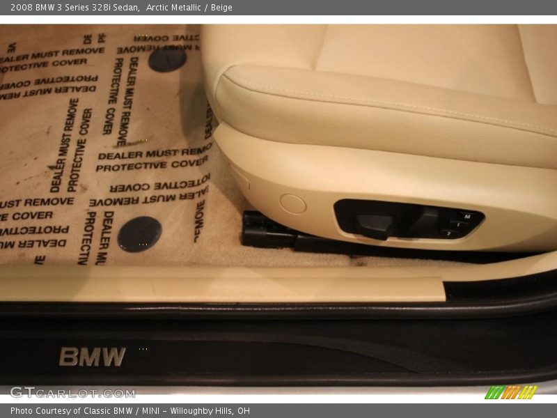Arctic Metallic / Beige 2008 BMW 3 Series 328i Sedan