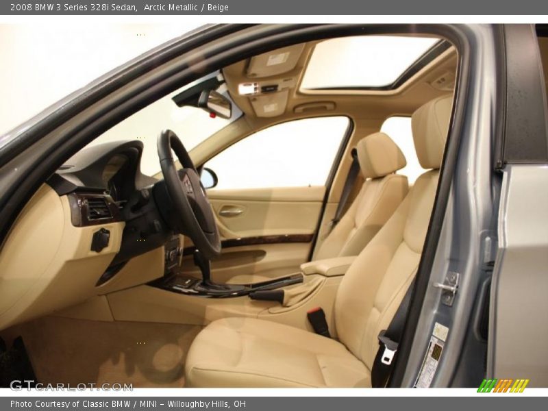Arctic Metallic / Beige 2008 BMW 3 Series 328i Sedan