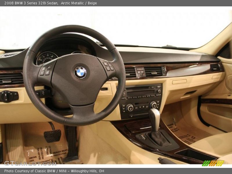 Arctic Metallic / Beige 2008 BMW 3 Series 328i Sedan