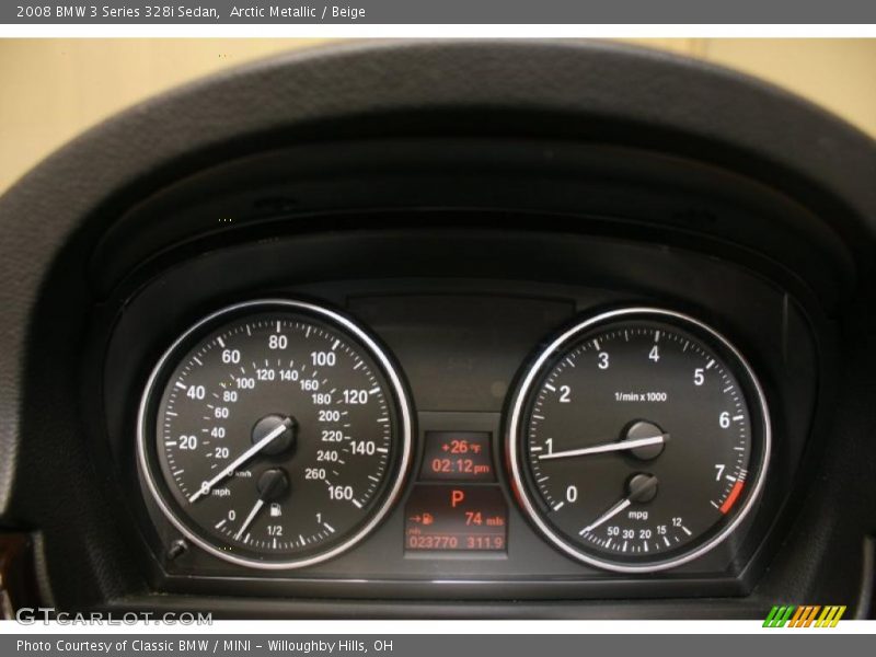 Arctic Metallic / Beige 2008 BMW 3 Series 328i Sedan