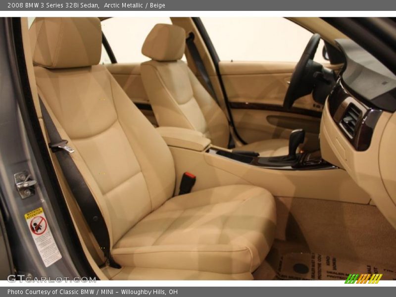 Arctic Metallic / Beige 2008 BMW 3 Series 328i Sedan