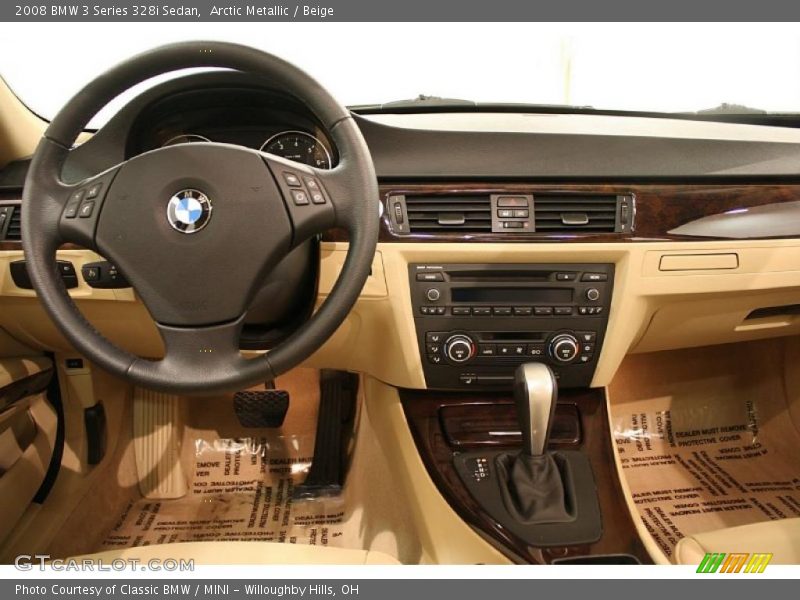 Arctic Metallic / Beige 2008 BMW 3 Series 328i Sedan