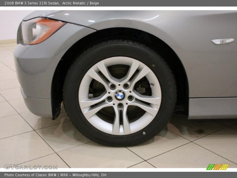 Arctic Metallic / Beige 2008 BMW 3 Series 328i Sedan