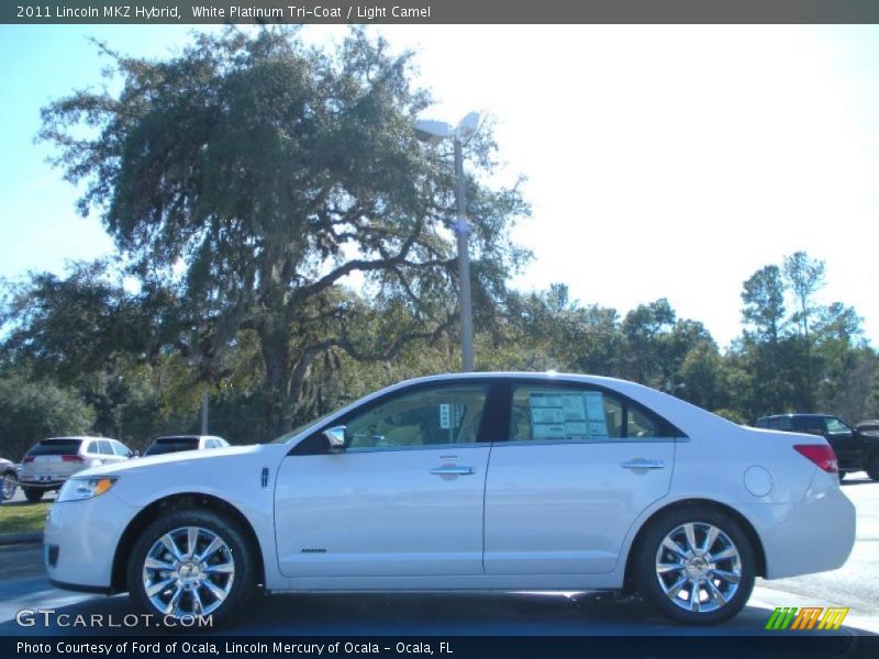 White Platinum Tri-Coat / Light Camel 2011 Lincoln MKZ Hybrid