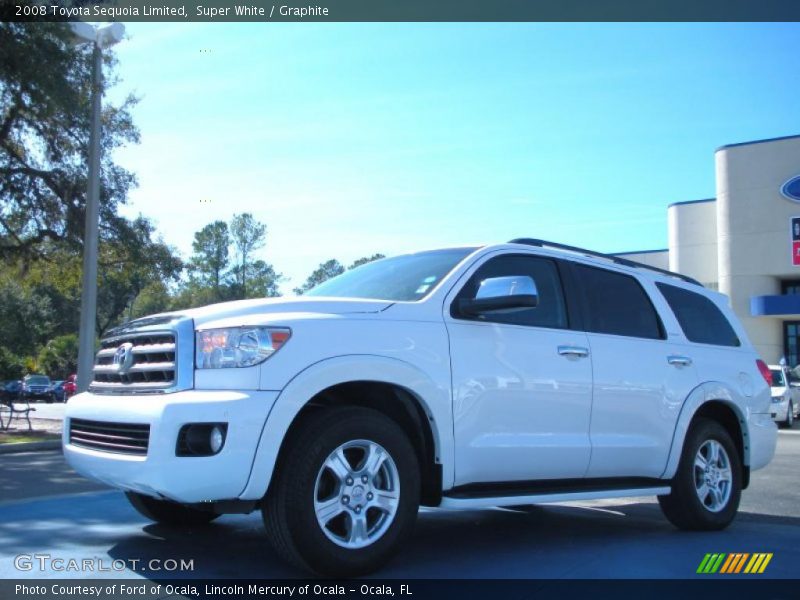 Super White / Graphite 2008 Toyota Sequoia Limited