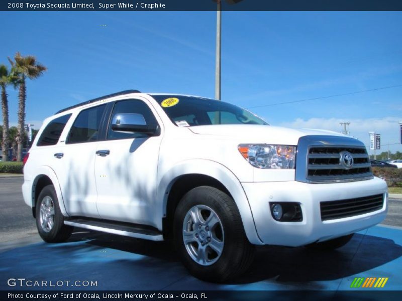 Super White / Graphite 2008 Toyota Sequoia Limited