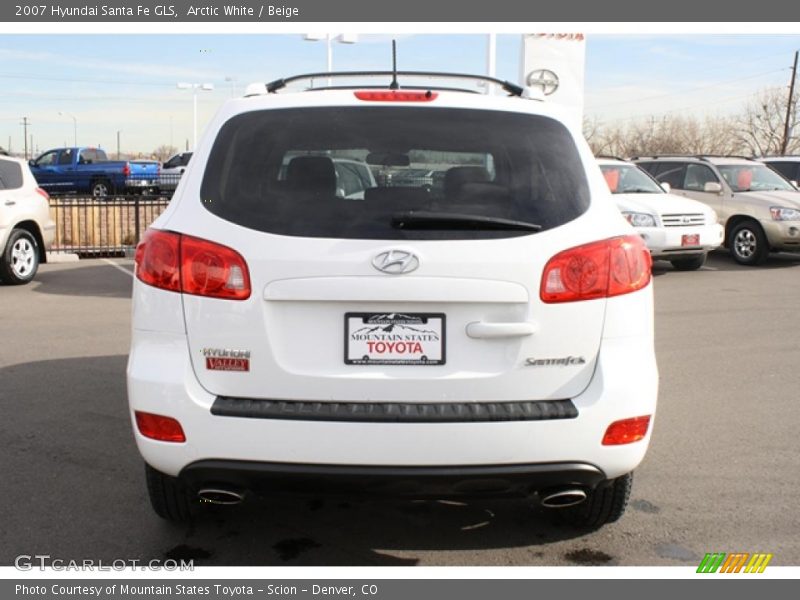 Arctic White / Beige 2007 Hyundai Santa Fe GLS