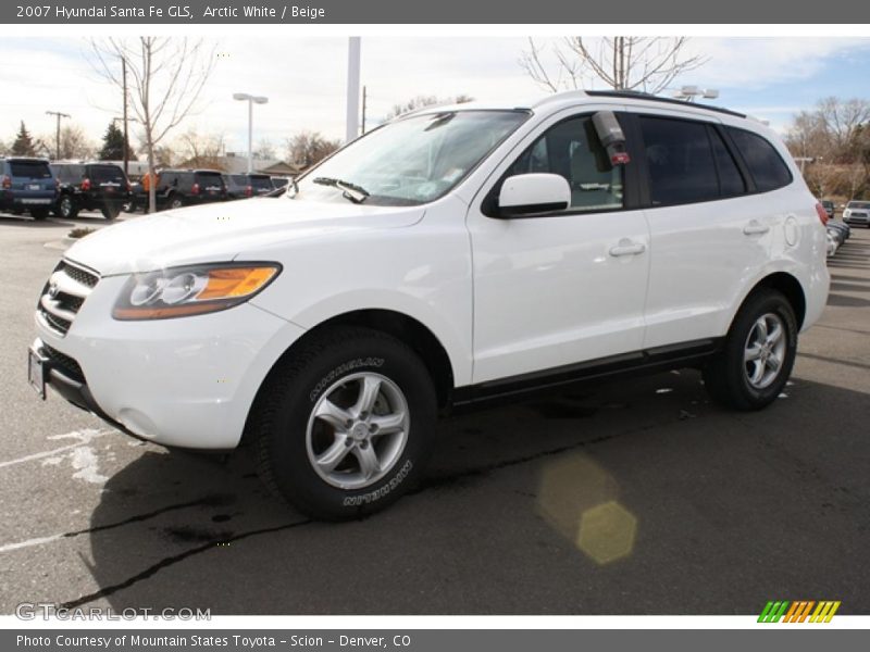 Arctic White / Beige 2007 Hyundai Santa Fe GLS