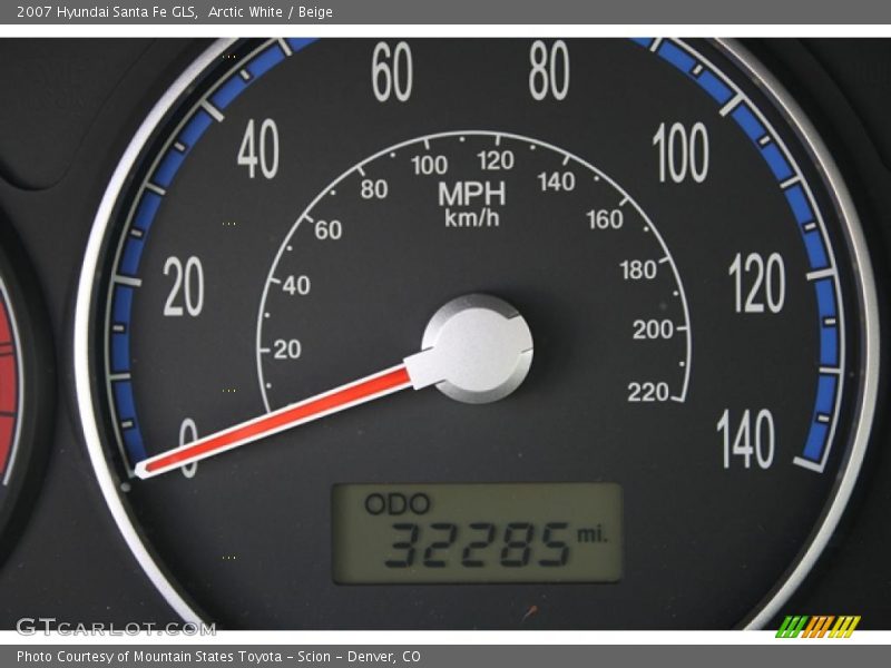 Arctic White / Beige 2007 Hyundai Santa Fe GLS