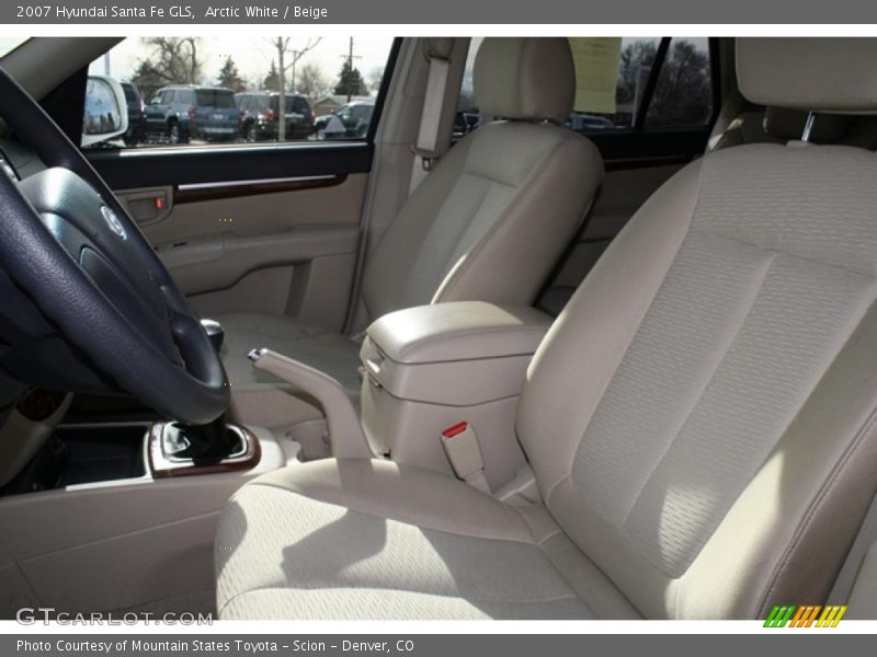 Arctic White / Beige 2007 Hyundai Santa Fe GLS