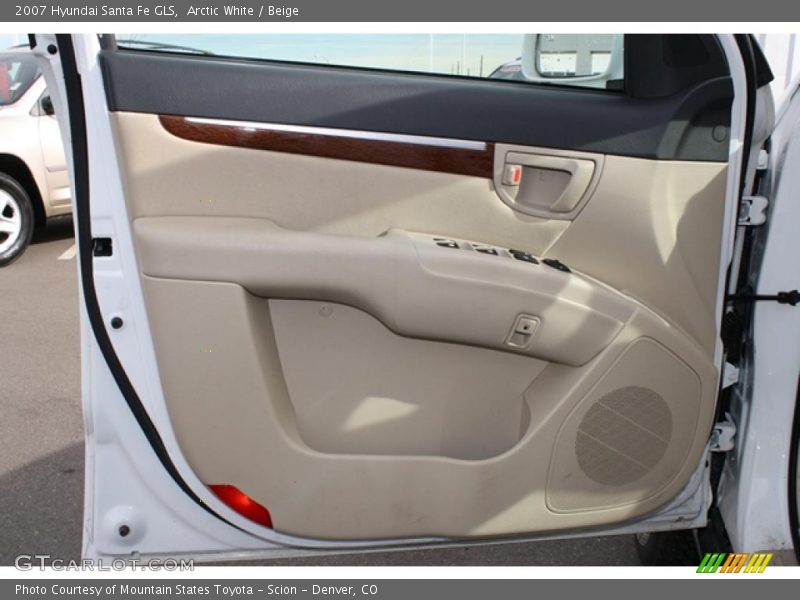 Arctic White / Beige 2007 Hyundai Santa Fe GLS